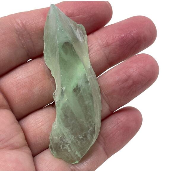 Mint Green Art Glass Cullet Translucent Slag Glass #SM23155 - Picture 1 of 4